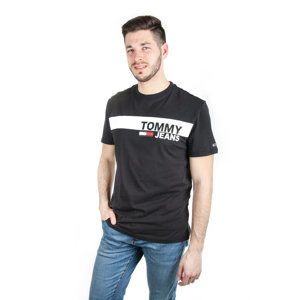 Tommy Hilfiger pánské černé tričko Essential